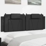 Pernă pentru tăblie pat, negru, 160 cm, piele artificială GartenMobel Dekor