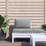 Perne pentru canapea din paleți, 2 buc., gri, material textil GartenMobel Dekor