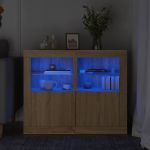 Dulapuri laterale cu lumini LED 2 buc. stejar sonoma GartenMobel Dekor