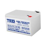 Acumulator AGM VRLA 12V 14,5A High Rate 151mm x 98mm x h 95mm F2 TED Battery Expert Holland TED002792 (4) SafetyGuard Surveillance