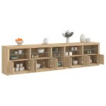 Dulap cu lumini LED, stejar sonoma, 283x37x67 cm GartenMobel Dekor