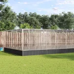 Voliera de păsări cu extensie, argintiu, 1246x414x212 cm, oțel GartenMobel Dekor