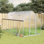 Sere cu cadru de bază, argintiu, 445x169x195 cm, aluminiu GartenMobel Dekor