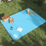 Pătură de picnic cu țăruși, albastru, 205x155 cm GartenMobel Dekor