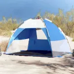 Cort camping 4 persoane albastru azur impermeabil setare rapidă GartenMobel Dekor