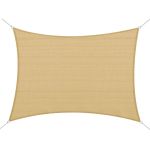 Copertina parasolar, dreptunghiulara, polietilena, cu sfoara pentru fixare, inele metalice, bej, 6x4 m GartenVIP DiyLine