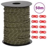 Funie pentru cort cu benzi reflectorizante și chei, 50 m, 3 mm GartenMobel Dekor