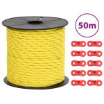 Funie pentru cort cu benzi reflectorizante și chei, 50 m, 4 mm GartenMobel Dekor