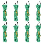 Funie pentru cort cu chei reflectorizante, 8 buc., 4 m, 4 mm GartenMobel Dekor