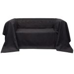Husă din velur microfibră pentru canapea, 140 x 210 cm, antracit GartenMobel Dekor