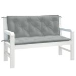Pernă bancă de grădină 2db melanj gri deschis 120x50x7cm textil GartenMobel Dekor