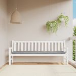 Pernă de bancă de grădină, gri, 200x50x7 cm, textil oxford GartenMobel Dekor