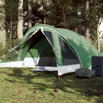 Cabină cort de camping, 4 persoane, verde, impermeabil GartenMobel Dekor