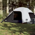 Cort camping cupolă 4 persoane alb, țesătură opacă, impermeabil GartenMobel Dekor