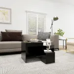 Măsuțe suprapuse, 3 buc., negru, PAL GartenMobel Dekor