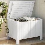 Cutie depozitare capac "RANA", alb, 80x49x54 cm, lemn masiv pin GartenMobel Dekor