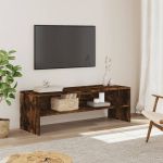 Dulap TV, stejar fumuriu, 120x40x40 cm, lemn prelucrat GartenMobel Dekor