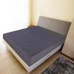 Cearșaf de pat cu elastic, antracit, 180x200 cm, bumbac GartenMobel Dekor