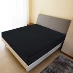 Cearșaf de pat cu elastic, negru, 180x200 cm, bumbac GartenMobel Dekor