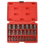 Set extractor șuruburi, caneluri multiple, 25 de piese, oțel GartenMobel Dekor