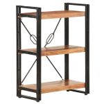 Bibliotecă cu 3 rafturi, 60x30x80 cm, lemn masiv de acacia GartenMobel Dekor