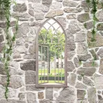 Oglindă de grădină, nisipiu, 100x45 cm, fier, uz exterior GartenMobel Dekor