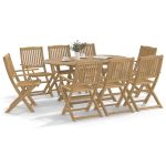 Scaune grădină pliabile 8 buc. 54,5x58x90 cm lemn masiv acacia GartenMobel Dekor