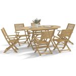 Scaune grădină pliante 8 buc 54,5x61,5x86,5cm lemn masiv acacia GartenMobel Dekor