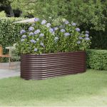 Strat înălțat grădină 224x80x68 cm oțel vopsit electrostatic GartenMobel Dekor