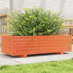 Jardinieră grădină, maro ceruit, 90x40x26,5 cm, lemn masiv pin GartenMobel Dekor