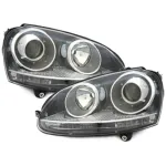 Faruri DEPO VW Golf V 5 (2003-2009) Jetta 3 (2003-2009) GTI Look Negru Performance AutoTuning