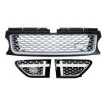 Ansamblu Grila Centrala si Grile Laterale Land Range Rover Sport L320 Facelift (2009-2013) Autobiography Look Negru Argintiu Performance AutoTuning
