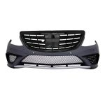 Bara Fata Mercedes S-Class W222 (2013-06.2017) S63 Design cu Grlia Centrala Negru Lucios Performance AutoTuning