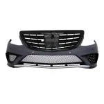 Bara Fata Mercedes S-Class W222 (2013-06.2017) S63 Design cu Grlia Centrala Negru Lucios Performance AutoTuning