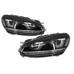 Faruri LED RHD VW Golf 6 VI (2008-up) Design Golf 7 3D U Design Semnal LED Dinamic Performance AutoTuning
