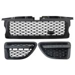 Ansamblu Grila Centrala si Grile Laterale Land Range Rover Sport L320 (2005-2008) Autobiography Look Negru Lucios Performance AutoTuning