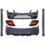 Pachet Exterior Compatibil cu Mercedes C-Class W204 Facelift (2007-2015) cu Stopuri LED Performance AutoTuning