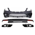 Pachet exterior Mercedes Clasa S W222 Sport Line (2013-06.2017) S63 Design cu Ornamente Evacuare Negre Performance AutoTuning