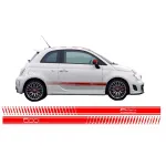 Stickere Laterale FIAT 500 (2007+) Rosu Performance AutoTuning