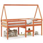 Pat înalt cu acoperiș, maro ceruit, 75x190 cm, lemn masiv pin GartenMobel Dekor