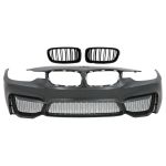Bara Fata BMW Seria 3 F30 F31 (2011-2019) M3 Design cu Grila Centrala Negru Lucios M Design Performance AutoTuning