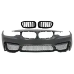 Bara Fata BMW Seria 3 F30 F31 (2011-2019) M3 Design cu Grila Centrala Negru Lucios M Design Performance AutoTuning