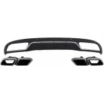 Difuzor Bara Spate cu Ornamente evacuare Mercedes C-Class W205 S205 (2014-2018) C63 Design Bara Standard Performance AutoTuning