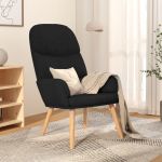 Scaun de relaxare, negru, material textil GartenMobel Dekor