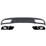 Difuzor Bara Spate cu Ornamente Evacuare Mercedes C-Class W205 S205 (2014-up) C63 Design pentru Bara Standard Performance AutoTuning