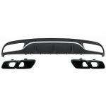 Difuzor Bara Spate cu Ornamente Evacuare Negre Mercedes C-Class C205 A205 Coupe Cabriolet (2014-2019) C63 Design Performance AutoTuning