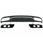 Difuzor Bara Spate cu Ornamente Evacuare Negre Mercedes C-Class C205 A205 Coupe Cabriolet (2014-2019) C63 Design Performance AutoTuning