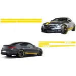 Set Stickere Capota/Plafon/Portbagaj si Laterale Galben Mat Mercedes C205 Coupe A205 Cabriolet (2014-up) Performance AutoTuning