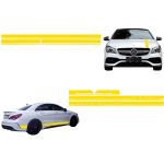 Set Stickere Capota Plafon Portbagaj si Laterale Galben Mat Mercedes CLA W117 C117 X117 (13-16) W176 (12-18) A45 Design Performance AutoTuning