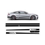 Set Stickere Capota/Plafon/Portbagaj si Laterale Negru Mat Mercedes C205 Coupe A205 Cabriolet (2014-up) A45 Design Edition 1 Performance AutoTuning